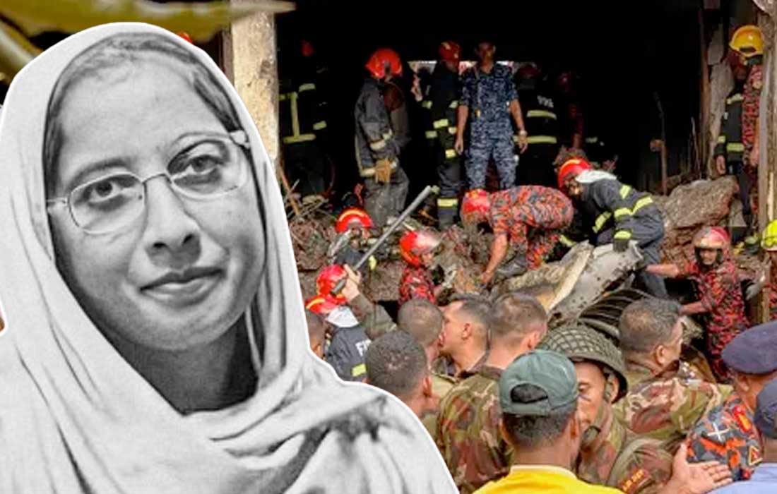 Bangladesh teacher dies rescuing students in jet crash