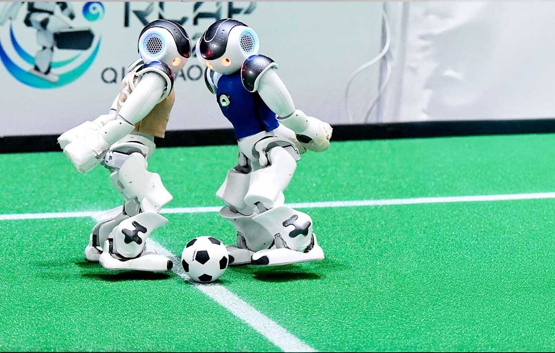 World Humanoid Robot Games medals, slogan out