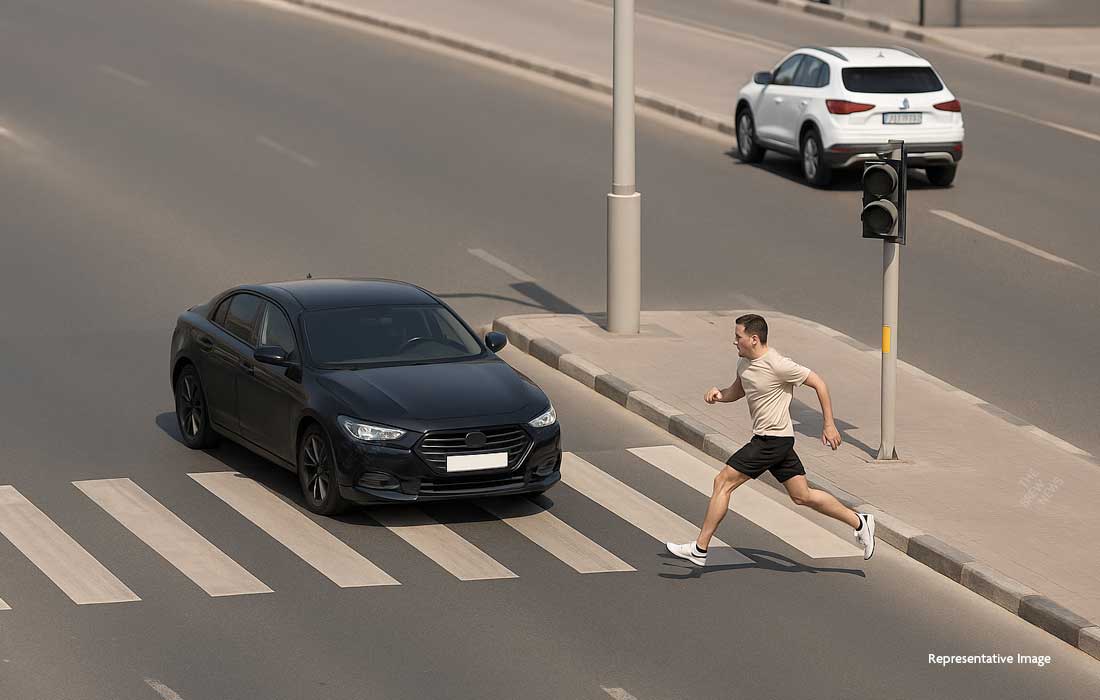 Sharjah Police warn pedestrians after fatal crossing accident caught on video