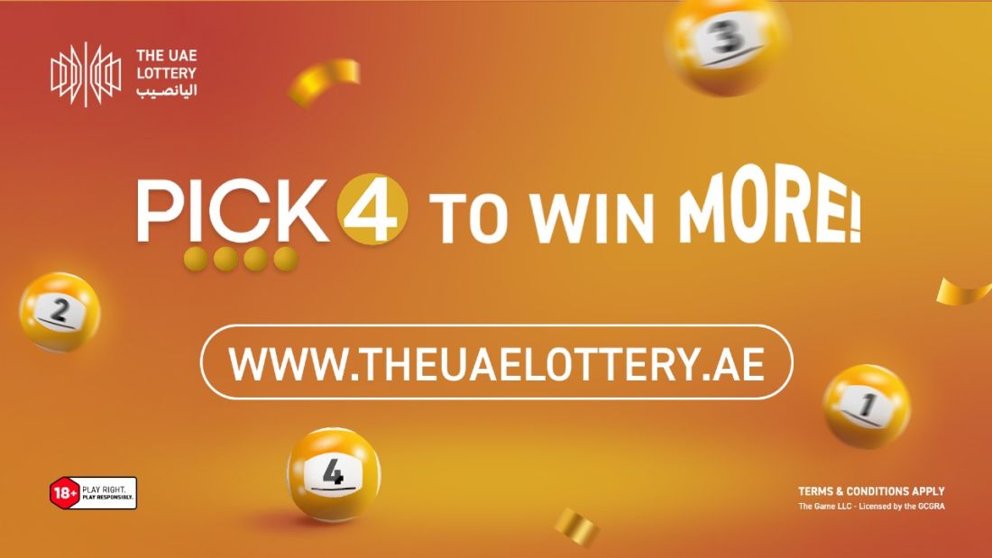 The UAE Lottery has introduced Pick 4, a new daily draw offering prizes up to AED 25,000 for just AED 5 per entry.