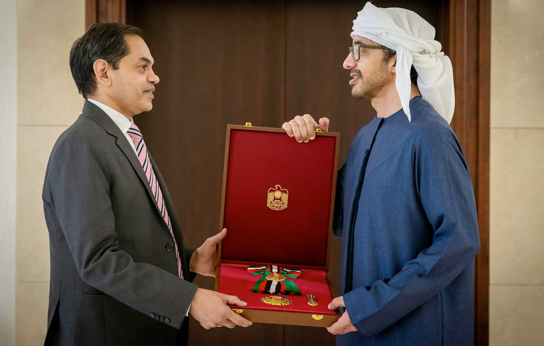 UAE honours Indian envoy Sunjay Sudhir