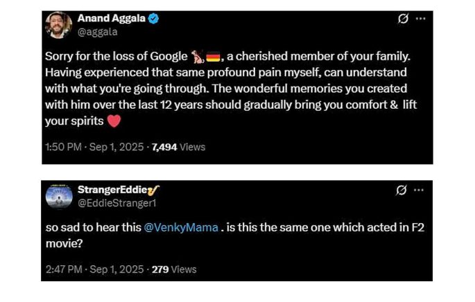 Venkatesh Daggubati dog tribute goes viral