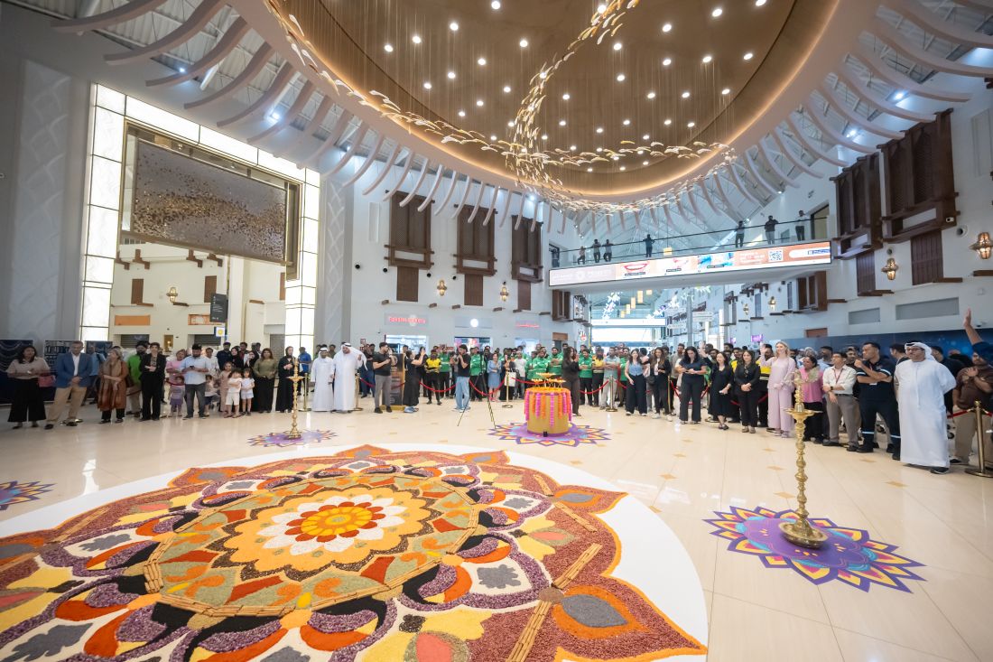 Dubai celebrates Diwali with a massive 60 kg spice rangoli at Waterfront Market